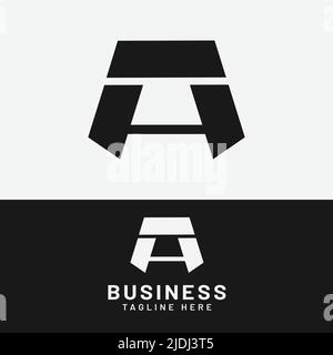 Schreiben Initial Eine Designvorlage für das Banklogo. Geeignet für Allgemeinsport Fitness Finanzen Bau Unternehmen Business Corporate Shop Bekleidung Stock Vektor