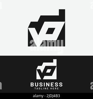 Initial Monogram V P VP PV Factory Building Logo Design Template. Geeignet für General Manufacturing Company, Immobilien, Immobilien, etc. Stock Vektor