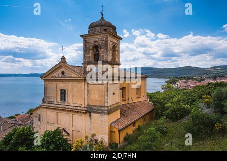 Italien Trevignano Romano, Lago di Bracciano Stockfoto