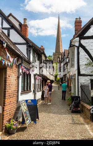 Church Lane, Ledbury, Herefordshire, Großbritannien 2022 Stockfoto