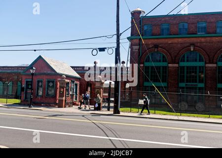 Eintritt zum Thomas Edison National Historical Park in West Orange, New Jersey, USA Stockfoto