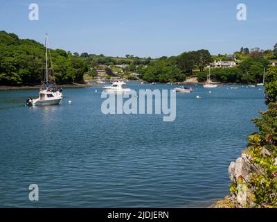 Port Navas Creek, Helford River, Cornwall, Großbritannien Stockfoto