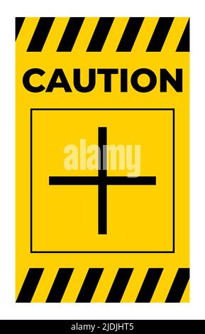 Achtung Plus Symbol Für Positive Polarität Stock Vektor