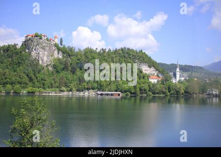 Aspekte des Bleder Sees, Slowenien, Europa Stockfoto