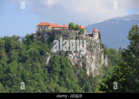 Aspekte des Bleder Sees, Slowenien, Europa Stockfoto