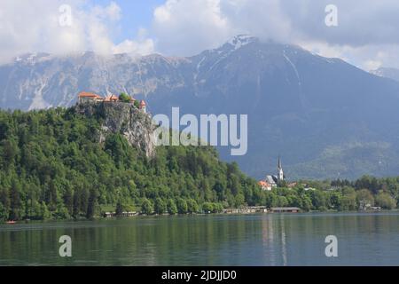 Aspekte des Bleder Sees, Slowenien, Europa Stockfoto