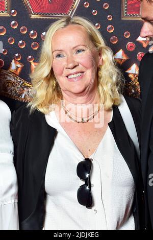 STOCKHOLM 2022-06-21Agnetha Faltskog, ABBA Agnetha, bei der schwedischen Premiere des Films 'Elvis' in Stockholm am 21. Juni 2022. Foto Karin Tornblom/TT kod 2377 Stockfoto