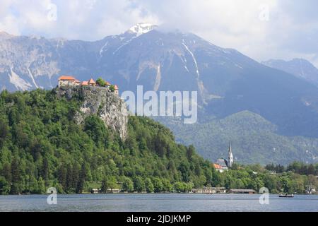 Aspekte des Bleder Sees, Slowenien, Europa Stockfoto