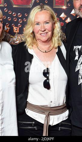 STOCKHOLM 2022-06-21Agnetha Faltskog, ABBA Agnetha, bei der schwedischen Premiere des Films 'Elvis' in Stockholm am 21. Juni 2022. Foto Karin Tornblom/TT kod 2377 Stockfoto