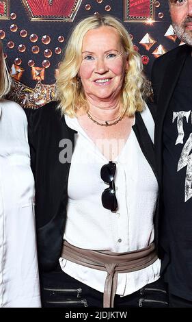 STOCKHOLM 2022-06-21Agnetha Faltskog, ABBA Agnetha, bei der schwedischen Premiere des Films 'Elvis' in Stockholm am 21. Juni 2022. Foto Karin Tornblom/TT kod 2377 Stockfoto