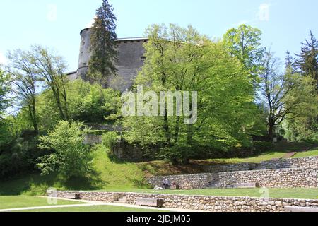 Aspekte des Bleder Sees, Slowenien, Europa Stockfoto