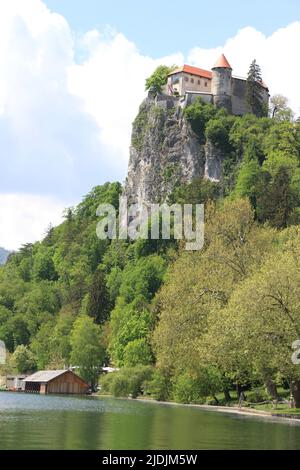 Aspekte des Bleder Sees, Slowenien, Europa Stockfoto