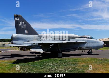 Eine Ausstellung über den elektrischen Blitz XS903 im Yorkshire Air Museum Stockfoto