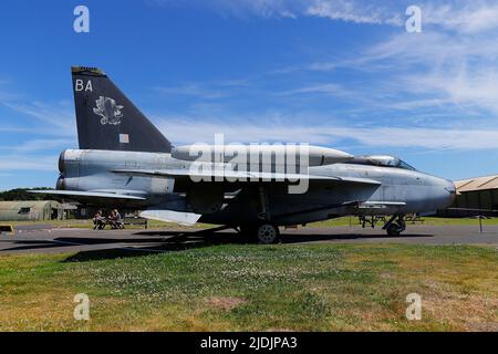 Eine Ausstellung über den elektrischen Blitz XS903 im Yorkshire Air Museum Stockfoto