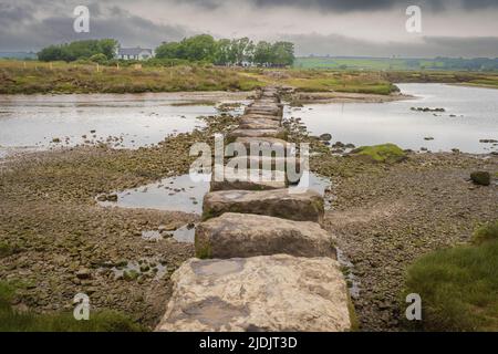 Über die Mündung in der Nähe von Newborough auf der Isle of Anglesey Stockfoto