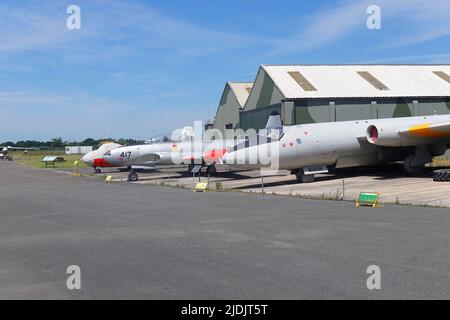 English Electric Canberra T4 Ausstellung im Yorkshire Air Museum in Elvington, North Yorkshire Stockfoto