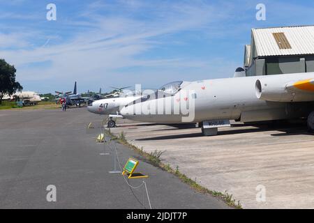 English Electric Canberra T4 Ausstellung im Yorkshire Air Museum in Elvington, North Yorkshire Stockfoto