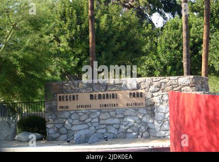 Cathedral City, California, USA 11.. Juni 2022 Ein allgemeiner Blick auf die Atmosphäre des Desert Memorial Parks am 11. Juni 2022 in Cathedral City, Kalifornien, USA. Foto von Barry King/Alamy Stockfoto Stockfoto