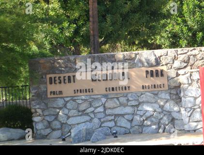 Cathedral City, California, USA 11.. Juni 2022 Ein allgemeiner Blick auf die Atmosphäre des Desert Memorial Parks am 11. Juni 2022 in Cathedral City, Kalifornien, USA. Foto von Barry King/Alamy Stockfoto Stockfoto