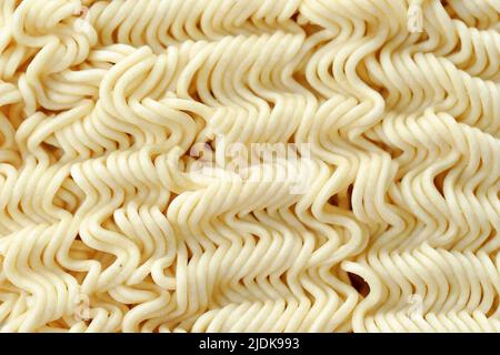 Nahaufnahme Textur von Raw Asian Dried Instant Noodle Stockfoto