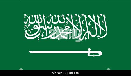 Flagge Saudi-Arabiens. Vektorgrafik Stock Vektor