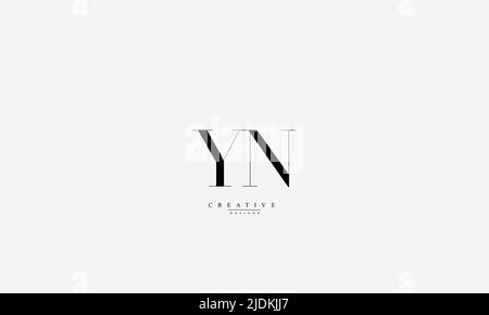 Buchstabenbuchstaben Initialen Monogramm-Logo YN NY Y N Stock Vektor