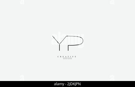 Buchstabenbuchstaben Initialen Monogramm-Logo YP PY P Stock Vektor