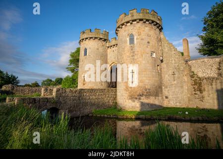 Am frühen Morgen Bild von Whittington Castle in Shropshire, England Stockfoto