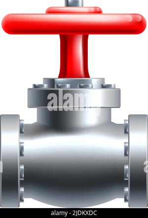 Symbol Für Rohrrad-Industrierohrleitungsventil Stock Vektor