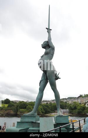 Verity von Damien Hirst bei Ilfracombe, Devon, Großbritannien Stockfoto