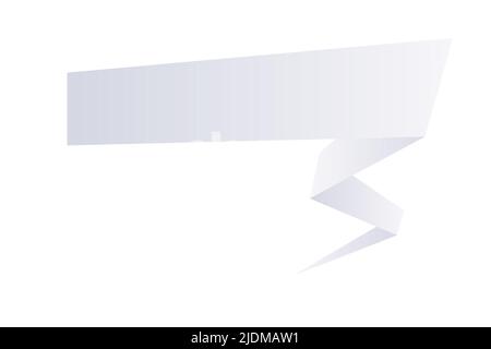 Weißes leeres, gefaltetes Band-Banner Stock Vektor