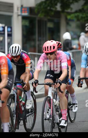 Tanja Erath aus Deutschland vom Team EF Education TIBCO SVB im RideLondon Classique 2022 Stockfoto