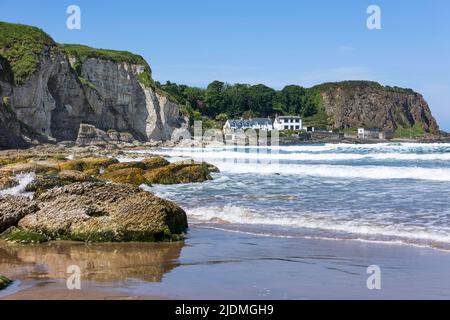 Portbradden an der White Park Bay, nördlich von Antrim Coast Stockfoto