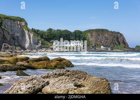 Portbradden an der White Park Bay, nördlich von Antrim Coast Stockfoto