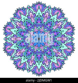 Mandala. Arabisches, indisches geometrisches Muster in einem Kreis. Vektor Stock Vektor