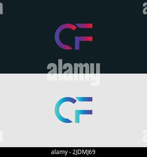 Alphabet Buchstabe Symbol Logo CF Stock Vektor