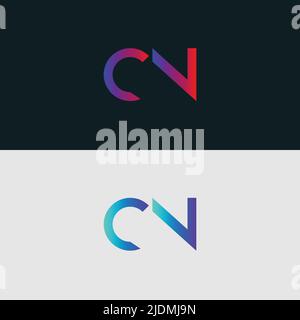 Buchstabensymbol Logo CN Stock Vektor