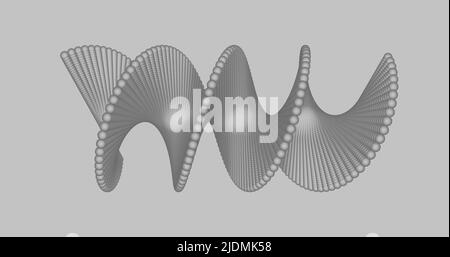 Bild des dna-Strähnens auf grauem Hintergrund Stockfoto