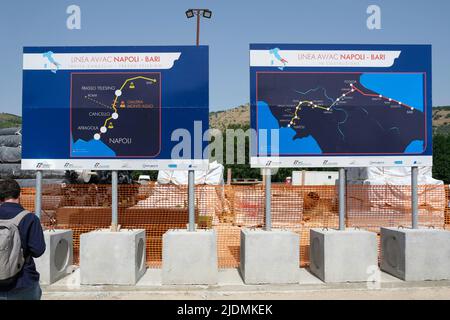 Maddaloni, ITALIEN. 22.. Juni 2022. 22/06/2022 - Maddaloni (CE) Abriss der letzten Membran des Monte Aglio-Tunnels auf der neuen Eisenbahnlinie Neapel - Bari HS/HC (Bild: © Fabio Sasso/ZUMA Press Wire) Stockfoto