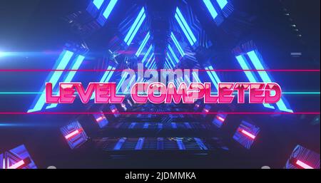 Bild des Textabstands über dem digitalen Tunnel Stockfoto