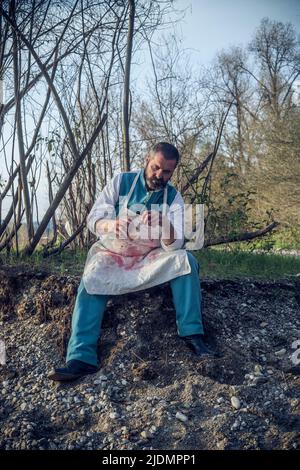 Vizzola Ticino, Italien. 10.. November 2019. ACW Confederate States Army, Surgeon Kredit: Independent Photo Agency/Alamy Live News Stockfoto