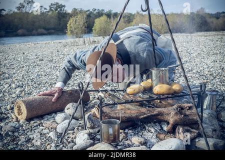 Vizzola Ticino, Italien. 10.. November 2019. ACW Confederate States Army, Biwak Credit: Independent Photo Agency/Alamy Live News Stockfoto