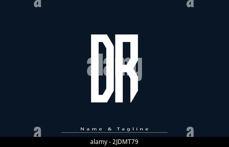 Buchstabenbuchstaben Initialen Monogramm-Logo DR , Rd Stock Vektor