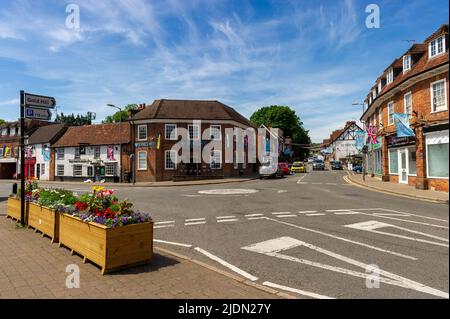 Chalfont St. Peter an einem sonnigen Tag, Buckinghamshire, England Stockfoto