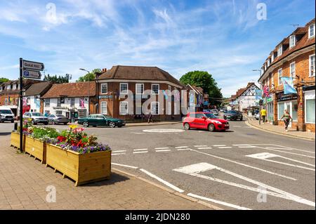 Chalfont St. Peter an einem sonnigen Tag, Buckinghamshire, England Stockfoto