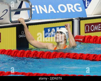Junxuan Yang of Chine Finale 200 M Freestyle Frauen während der FINA World Championships Budapest 2022 19., Schwimmveranstaltung am 21. Juni 2022 in Budapest, Ungarn. Foto von Laurent Lairys/ABACAPRESS.COM Stockfoto