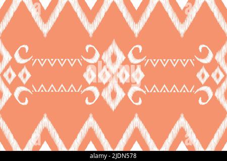Ethnisches geometrisches Muster für Hintergrund oder Tapete. Geometrische ethnische orientalische ikat nahtlose Muster Traditionelles Design für Hintergrund, Teppich, Stockfoto