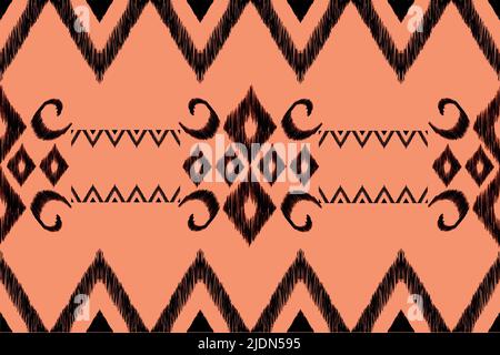Ethnisches geometrisches Muster für Hintergrund oder Tapete. Geometrische ethnische orientalische ikat nahtlose Muster Traditionelles Design für Hintergrund, Teppich, Stockfoto