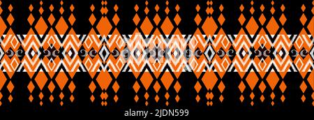 Ethnisches geometrisches Muster für Hintergrund oder Tapete. Geometrische ethnische orientalische ikat nahtlose Muster Traditionelles Design für Hintergrund, Teppich, Stockfoto
