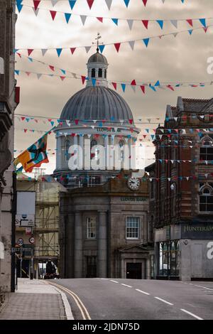 Penzance's Market House, ein denkmalgeschütztes Gebäude der Klasse 1 Stockfoto